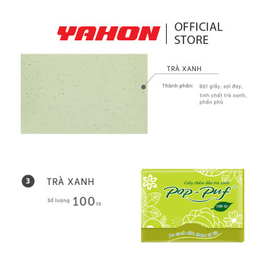 Combo Hộp Giấy Thắm Dầu POP-PUF (Màu Ngẫu Nhiên), 100 Tờ/Hộp