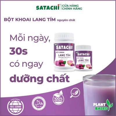 Bột Khoai Lang Tím nguyên chất SATACHI. Hộp 418g