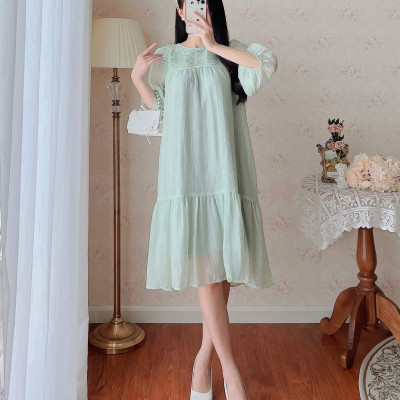 De Leah - Đầm Suông Đuôi Cá Xếp Li Ngực - Thời Trang Thiết Kế