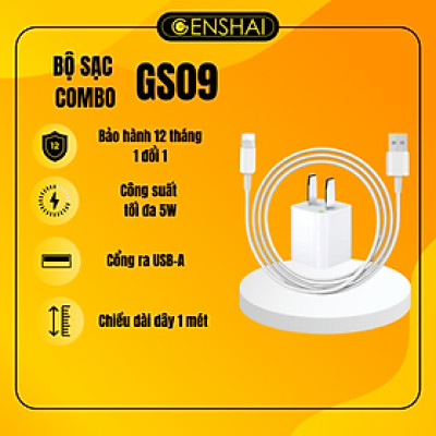 Bộ sạc combo GENSHAI hàng chính hãng GS09 cho điện thoại di động | Bảo hành 12 tháng 1 đổi 1 | Made in Việt Nam 