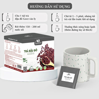 Trà đậu đỏ túi lọc Goce - Ổn định đương huyết
