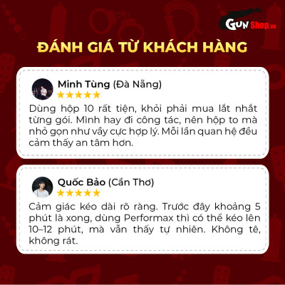 Bao cao su Shell Performax 6 in 1 - Kéo dài thời gian - Hộp 10 cái