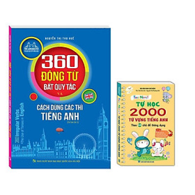 Sách - 360 Động Từ Bất Quy Tắc Và Cách Dùng Các Thì Tiếng Anh + Take Note - Tự Học 2000 Từ Vựng Tiếng Anh - Minh Thắng
