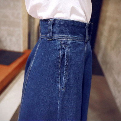 Chân váy jean xòe dài 2 nút C011