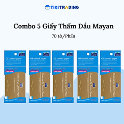 Combo 5 Giấy Thấm Dầu Mayan (70 Tờ Phấn)