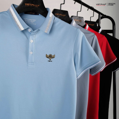 Áo Polo Nam VIỆT PHÁP Form Basic Chất liệu Cotton co giãn thấm hút mồ hồi tốt  68802