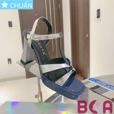 Giày cao gót nữ 8p RO531 ROSATA tại BCASHOP hở mũi, phối màu sành điệu dành cho giới thượng lưu