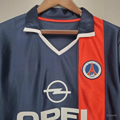 Áo Bóng Đá Retro PSG 2001 - Sân Nhà bản cao cấp vải Cotton Polyester