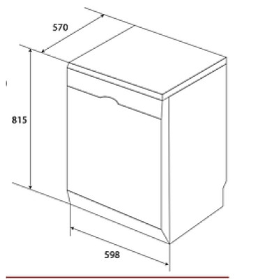 Máy Rửa Chén Âm Bán Phần KAFF KF-BDWSI12.6 - 14 Bộ - Hàng Chính Hãng