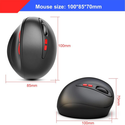 Chuột không dây dọc HXSJ T33 2.4GHz 7 phím 2400DPI cho máy tính xách tay PC 