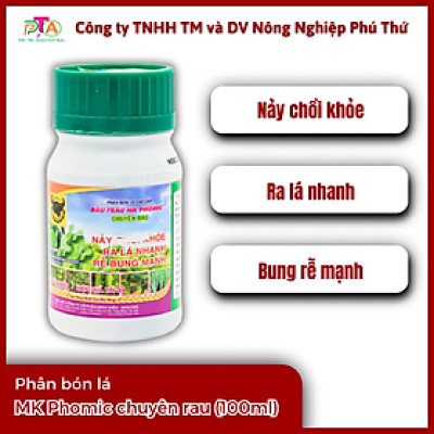 Phân bón lá cao cấp Đầu Trâu Bình Điền MK Phomic chuyên rau _ chai 100ml