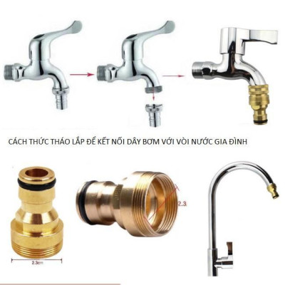  Bộ dây vòi xịt nước rửa xe, tưới cây . tăng áp 3 lần, loại 7m, 10m 206701-3 đầu đồng,cút,+ tặng túi đựng bút