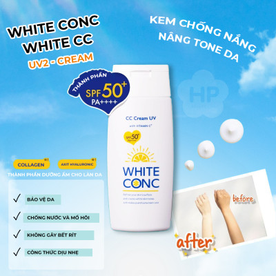 Kem Chống Nắng Nâng Tone Dưỡng Trắng Sáng Da White Conc UV2 (Cream) 75 G