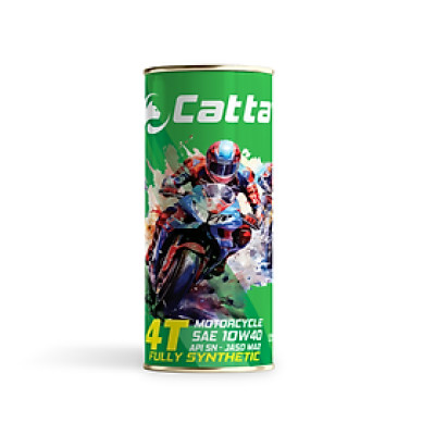 Nhớt tổng hợp toàn phần CATTA 4T MOTORCYCLE 0.8L - SAE 10W40, API SN, JASO MA2 - Hàng chính hãng