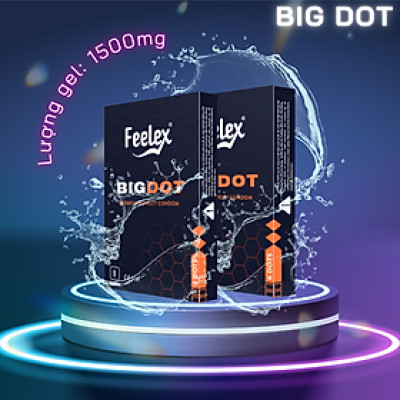 Bao cao su Feelex Bigdot gân gai bi lớn 3, 6 Bi nhiều gel bôi trơn, Hộp 1 bcs