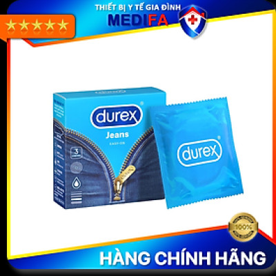 Bộ 3 Bao Cao Su Durex Jeans - Hộp 3 chiếc