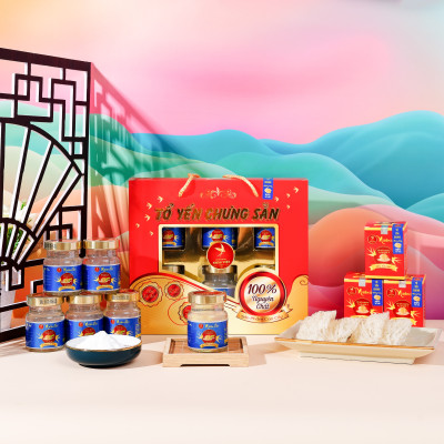 [Hộp 6 Lọ] Nước Yến Sào Chưng Đường Kiêng Nhân Việt 30% Yến 70ml/Hũ