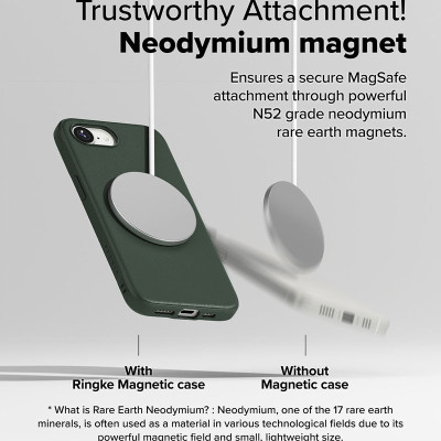 Ốp lưng cho iPhone 16e RINGKE Onyx Magnetic - Hàng Chính Hãng