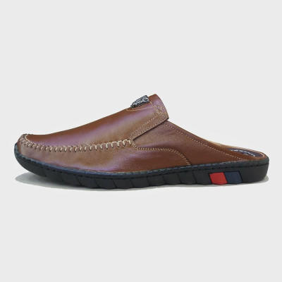 Dép Bít Mũi Nam Da Bò Thật TiTi ĐÔ Cao Cấp GSB20119d