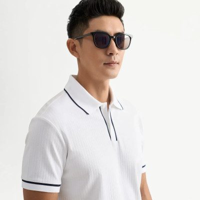 Áo polo tay ngắn nam phối cổ Form Fitted - RT 10S25POL006 | ROUTINE CÀ MAU