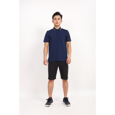 Áo Polo Nam ngắn tay AM PLM214 có cổ bo dệt phối kẻ màu tương phản, thoáng mát, co giãn tốt, không bai xù Sport1