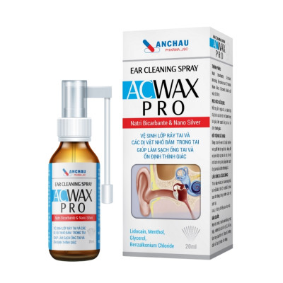 Xịt Vệ Sinh Ráy Tai Cho Bé & Người Lớn Acwax Pro Giúp Làm Mềm Ráy Tai, Làm Sạch, Ổn Định Thính Giác, (Chai 20ml)