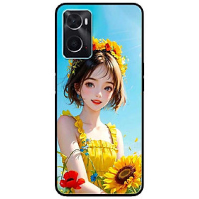 Ốp lưng cho Oppo A36 - A60 4G - A74 - A76 - A95 4G - A96 4G - Vương Miệng Hoa - Hàng Chính Hãng