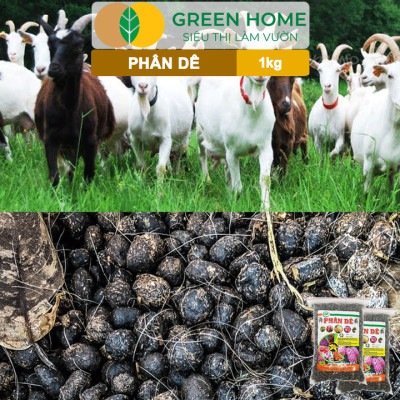 Phân Dê Trồng Lan Greenhome, Túi 1kg, Đã Qua Xử Lý, Không Mùi, Kích Rễ, Hoa Đậm Màu
