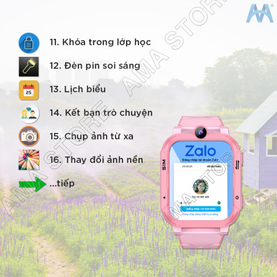 Đồng hồ Thông minh AMA Watch Y86 có CHPlay xem được Youtube có Za.lo Gắn sim 4G Định vị Kép GPS Wifi cho Trẻ em cấp 1 2 - Hàng chính hãng