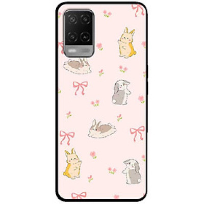 Ốp lưng cho Oppo A54 - A55 - A55s - Oppo A56 5G - Oppo A18 - A38 - A58 - Nơ Và Thỏ - Hàng Chính Hãng