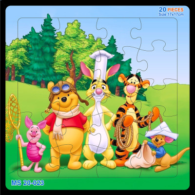 05 bộ tranh xếp hình 20 mảnh size 17x17cm – đồ chơi trí tuệ cho bé từ 2 tuổi – Combo Hoạt hình 3