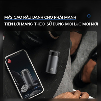 Máy cạo râu mini Enchen Z3 - Lưỡi dao 3 vòng tự mài, chống kẹt râu, pin dùng đến 3 tháng - Hàng chính hãng