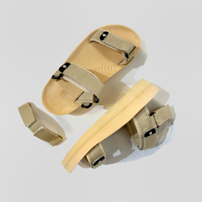 Giày Sandal Nữ The Bily 03W Quai Ngang - Màu Kem BL03WK 