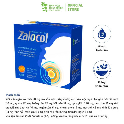 Combo Gia Đình - 5 sản phẩm kẹo Genat - Kẹo thảo mộc Covitux, Genat Gừng Plus, Genat chanh sả, viên ngậm Zalocol  và Gezcol hỗ trợ giảm ho, giảm đờm, đau rát họng