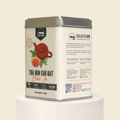 Trà Đen Nguyên Lá Đặc Biệt Dalat Farm - Hộp 100Gr