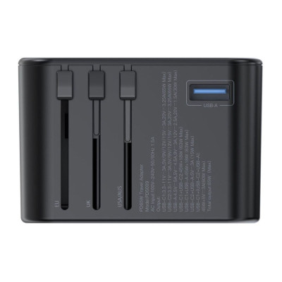 Củ sạc Choetech PD5009 du lịch đa năng công suất cao 65W (2 USB C+ 1 USB A)  (Hàng chính hãng)