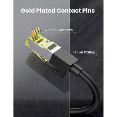 Ugreen UG80413NW148TK 2M OD6.5mm Màu Đen Cáp Cat7 nối dài - HÀNG CHÍNH HÃNG