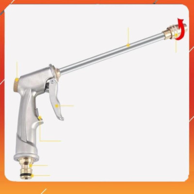 Vòi Xịt️Evoucher Bộ dây vòi xịt nước rửa xe, tưới cây , tăng áp 3 lần, loại 7m, 10m 206701-2 đầu đồng, cút đồng