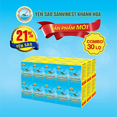 [Combo 30 lọ] Nước Yến sào Sanvinest Khánh Hòa dành cho người cao tuổi lọ 70ml - S205