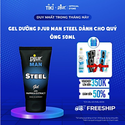 Gel dưỡng tăng cường sinh lý nam Pjur Man Steel 50ml kéo dài thời gian quan hệ, tăng cường dương và lưu thông máu