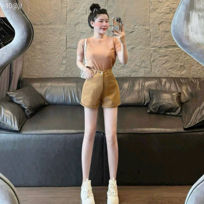 SET ĐÙI KAKI KÈM ÁO THUN TĂM LẠNH MÀU Y HÌNH 