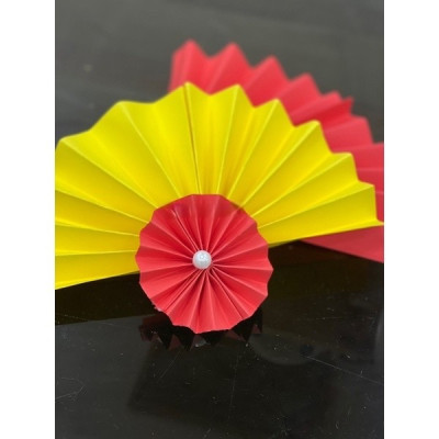 Quạt làm oản - quạt giấy - nhiều kích thước - Cây giả, hoa lụa trang trí nhà cửa