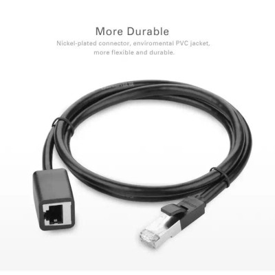 Ugreen UG11279NW112TK 1M màu Đen Cáp nối dài Ethernet CAT6 FTP RJ45 - HÀNG CHÍNH HÃNG