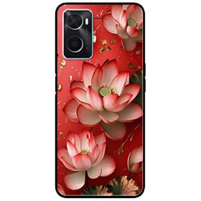 Ốp lưng cho Oppo A74 - A95 4G - A60 4G - A36 - A76 - A96 4G - Sen Nền Đỏ - Hàng Chính Hãng