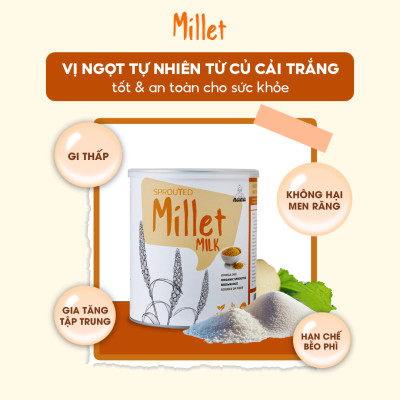 Thùng 12 Hộp Sữa Hạt Từ Gạo Lứt Hữu Cơ Nảy Mầm Millet 700g Vị Gạo Tự Nhiên Nhập Khẩu Malaysia Cho Trẻ Từ 3 Tuổi & Cả Gia Đình