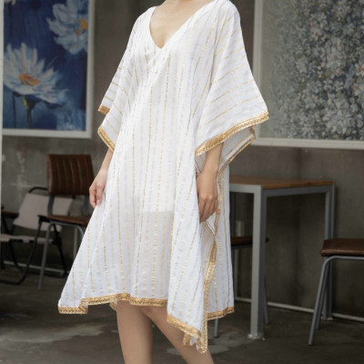 Đầm Trắng Cánh Dơi Cotton Isla Bonita