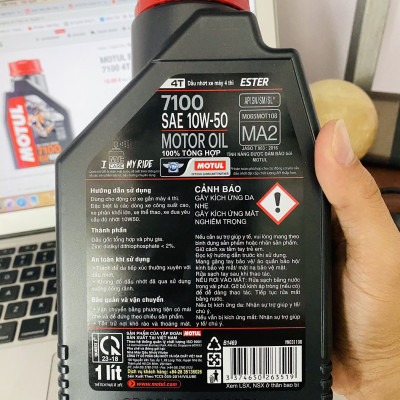 Nhớt xe số cao cấp Motul 7100 10w50 1L
