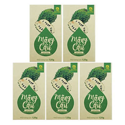 Combo 5 Hộp Mãng Cầu Sấy Dẻo Hải Long (120g / Hộp)