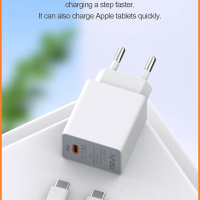 Củ sạc nhanh Naisu Type-C PD 20W và cáp sạc Types-C cho điện thoại ID – 1815 - Hàng nhập khẩu