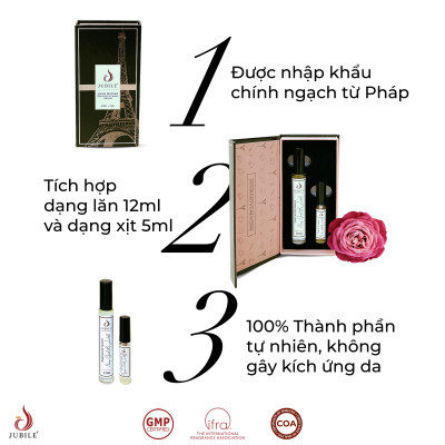 Coco by Jubilé - Tinh dầu nước hoa Pháp nữ Dạng lăn 12ml Thơm Lâu, Sang Trọng, Quyến Rũ